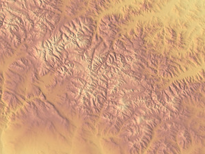 Mongolia Terrain 3D Map 3Dモデル