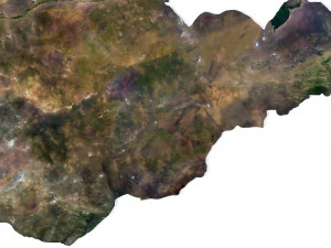 Mongolia Terrain 3D Map 3D Model