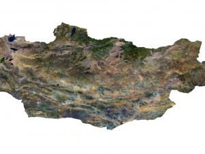 Mongolia Terrain 3D Map 3D Model