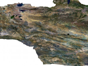 Mongolia Terrain 3D Map 3Dモデル
