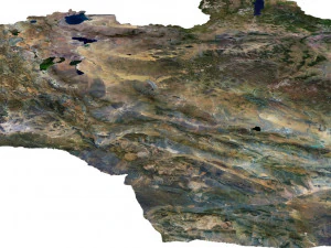 Mongolia Terrain 3D Map 3D Model