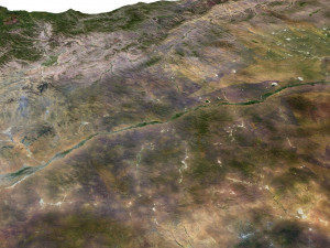 Mongolia Terrain 3D Map 3Dモデル
