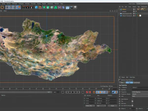 Mongolia Terrain 3D Map 3D Model