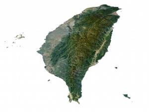 Taiwan Terrain 3D Map 3Dモデル