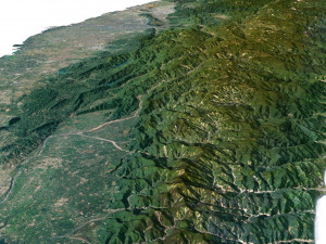 Taiwan Terrain 3D Map 3Dモデル