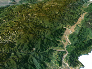 Taiwan Terrain 3D Map 3Dモデル