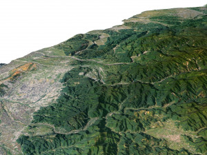 Taiwan Terrain 3D Map 3Dモデル