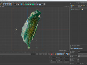 Taiwan Terrain 3D Map 3Dモデル