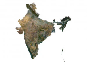Mapa 3D del terreno de la India Modelo 3D