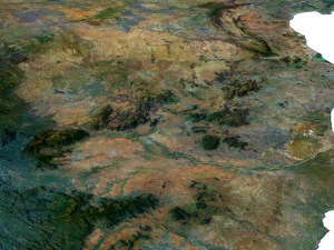 Indien-Gel&auml;nde-3D-Karte 3D Modell