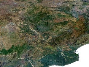 India Terrain 3D Map 3D Model