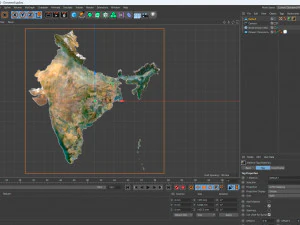 Indien-Gel&auml;nde-3D-Karte 3D Modell