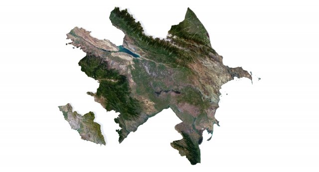 Azerbaijan Terrain 3D Map 3D Model .c4d .max .obj .3ds .fbx .stl .blend 