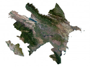 Azerbaijan Terrain 3D Map 3D Model