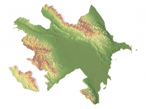 Azerbaijan Terrain 3D Map 3D Model