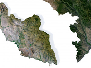 Azerbaijan Terrain 3D Map 3D Model