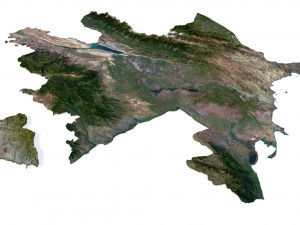 Azerbaijan Terrain 3D Map 3D Model