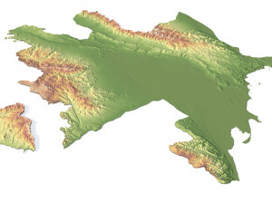 Azerbaijan Terrain 3D Map 3D Model
