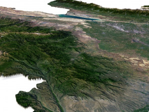 Azerbaijan Terrain 3D Map 3D Model