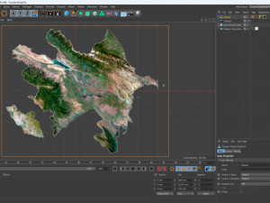 Azerbaijan Terrain 3D Map 3D Model