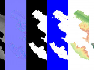 Azerbaijan Terrain 3D Map 3D Model