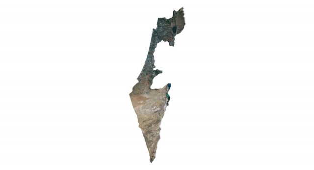 Israel Terrain 3D Map Model 3D .c4d .max .obj .3ds .fbx .stl .blend 