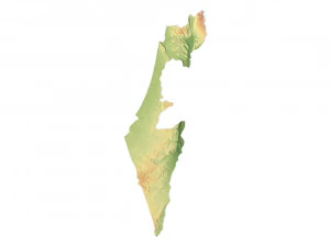 Israel Terrain 3D Map 3D Model