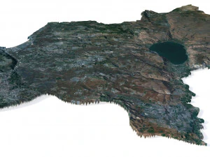 Israel Terrain 3D Map 3D Model