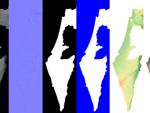 Israel Terrain 3D Map Model 3D