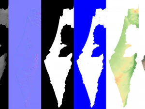 Israel Terrain 3D Map 3D Model
