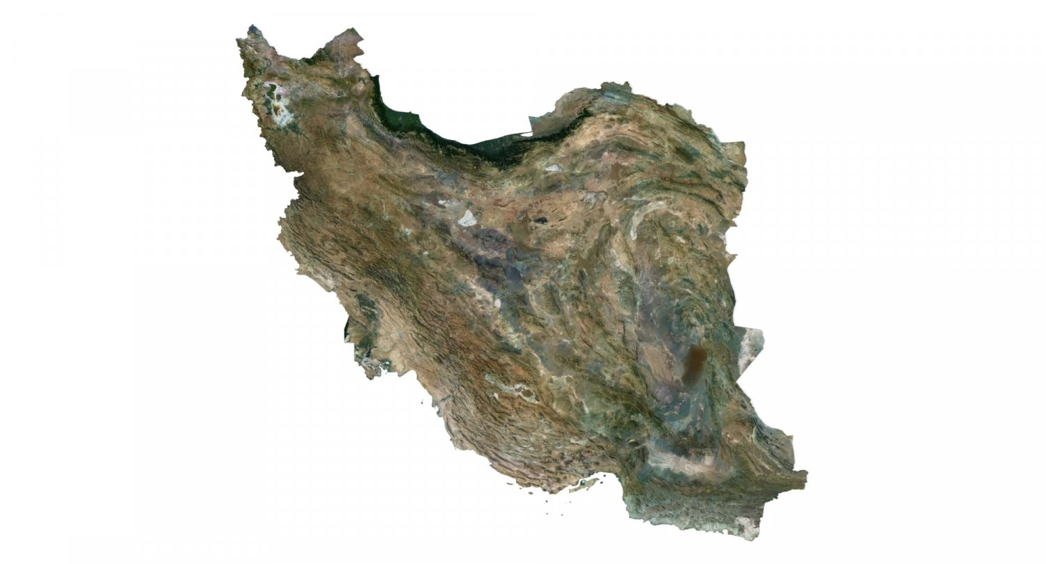 Iran Terrain 3D Map 3D Model .c4d .max .obj .3ds .fbx .stl .blend 