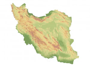 Iran Terrain 3D Map 3D Model