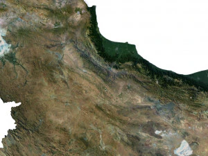 Iran Terrain 3D Map 3D Model
