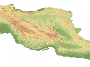 Iran Terrain 3D Map 3D Model