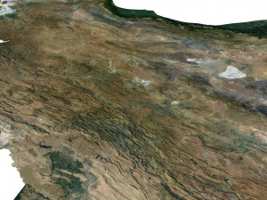 Iran Terrain 3D Map 3D मॉडल