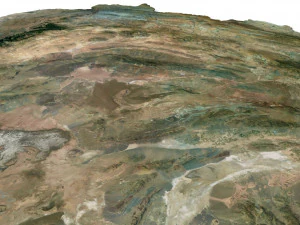 Iran Terrain 3D Map 3D Model
