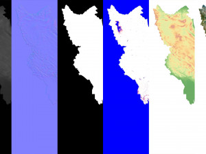 Iran Terrain 3D Map 3D मॉडल