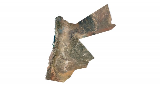 Jordan Terrain 3D Map 3D Model .c4d .max .obj .3ds .fbx .stl .blend 