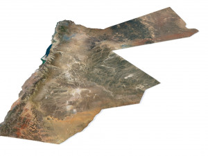 Jordan Terrain 3D Map 3D Model