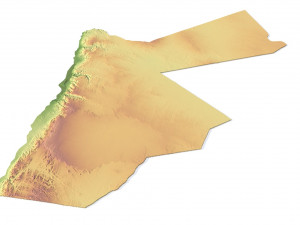 Jordan Terrain 3D Map 3D Model