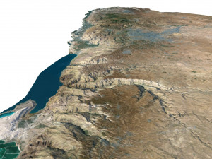 Jordan Terrain 3D Map 3D Model