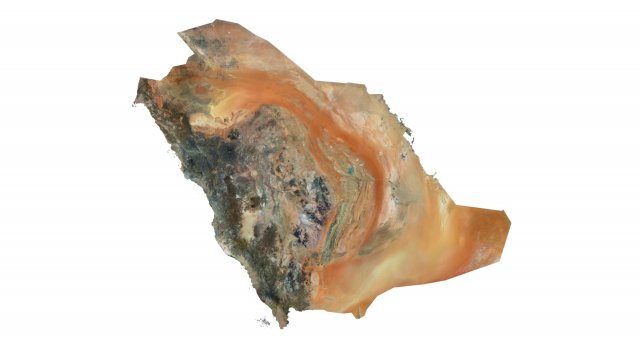 Saudi Arabia Terrain Map 3D 模型 .c4d .max .obj .3ds .fbx .stl .blend 