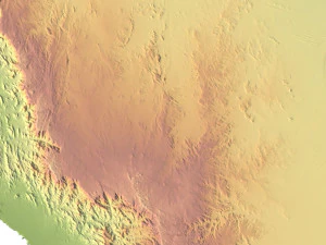Карта местности Саудовской Аравии 3D Модель