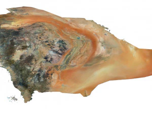 Карта местности Саудовской Аравии 3D Модель