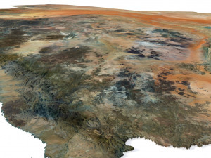 Saudi Arabia Terrain Map 3D 模型
