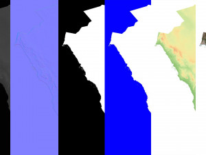 Saudi Arabia Terrain Map 3D 模型