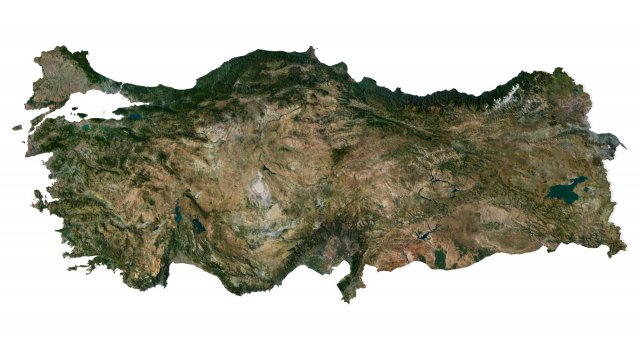 Turkey Terrain 3D Map 3D Model .c4d .max .obj .3ds .fbx .stl .blend 