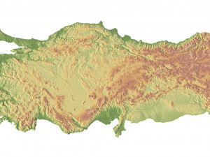 Turkey Terrain 3D Map 3D Model