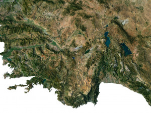 Turkey Terrain 3D Map 3D Model