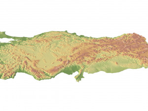 Turkey Terrain 3D Map 3D Model